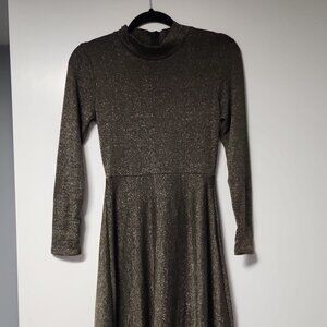 Belladonna Army Green Sparkly Fit and Flare Dress Size XS